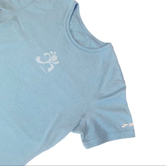 Brooks Running Distance Graphic Technical Tee Blue - Picture 8 of 13